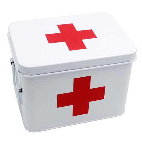 white metal tin medical box for kids|Amazon.com: First Aid Tin Box Vintage.